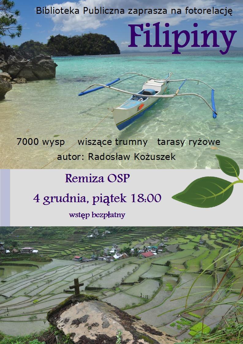 Biblioteka Publiczna zaprasza na fotorelację FILIPINY